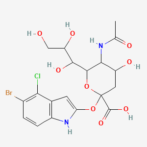 5-acetamido-2-[(5-bromo-4-chloro-1H-indol-2-yl)oxy]-4-hydroxy-6-(1,2,3-trihydroxypropyl)oxane-2-carboxylic acid