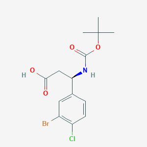 (3R)-3-(3-bromo-4-chlorophenyl)-3-{[(tert-butoxy)carbonyl]amino}propanoicacid