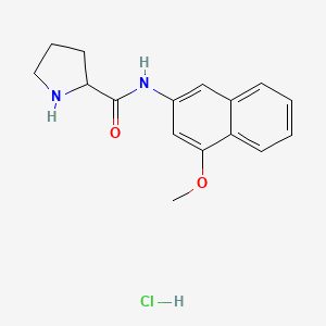 molecular formula C16H19ClN2O2 B13640525 H-Pro-4MbetaNA HCl 