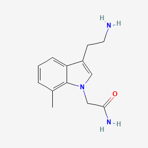 molecular formula C13H17N3O B13640560 2-[3-(2-aminoethyl)-7-methyl-1H-indol-1-yl]acetamide CAS No. 1334149-58-4