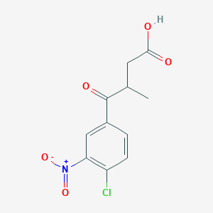 molecular formula C11H10ClNO5 B1364064 4-(4-Chloro-3-nitrophenyl)-3-methyl-4-oxobutanoic acid CAS No. 85633-96-1