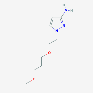 molecular formula C9H17N3O2 B13640667 1-(2-(3-Methoxypropoxy)ethyl)-1h-pyrazol-3-amine 