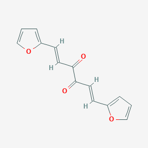 molecular formula C14H10O4 B13640687 1,6-Di(furan-2-yl)hexa-1,5-diene-3,4-dione 