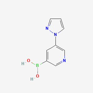 [5-(1H-pyrazol-1-yl)pyridin-3-yl]boronic acid