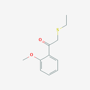 molecular formula C11H14O2S B13640708 2-(Ethylthio)-1-(2-methoxyphenyl)ethan-1-one 