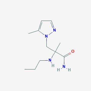 molecular formula C11H20N4O B13640797 2-Methyl-3-(5-methyl-1h-pyrazol-1-yl)-2-(propylamino)propanamide 