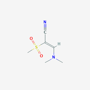 molecular formula C6H10N2O2S B13640823 3-(Dimethylamino)-2-methanesulfonylprop-2-enenitrile 