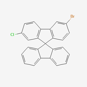 molecular formula C25H14BrCl B13640824 6-Bromo-2-chloro-9,9'-spirobi[fluorene] 