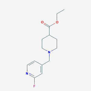 molecular formula C14H19FN2O2 B13640831 Ethyl 1-[(2-fluoro-4-pyridinyl)methyl]-4-piperidinecarboxylate CAS No. 460094-86-4