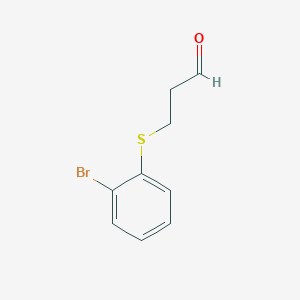 molecular formula C9H9BrOS B13640859 3-((2-Bromophenyl)thio)propanal 