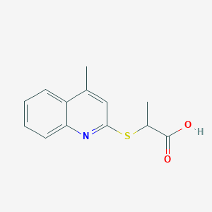 molecular formula C13H13NO2S B1364087 2-[(4-甲基-2-喹啉基)硫代]丙酸 CAS No. 462068-47-9