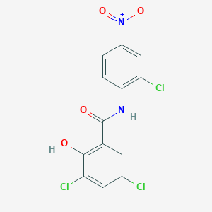 molecular formula C13H7Cl3N2O4 B1364089 3,5-dichloro-N-(2-chloro-4-nitrophenyl)-2-hydroxybenzamide 