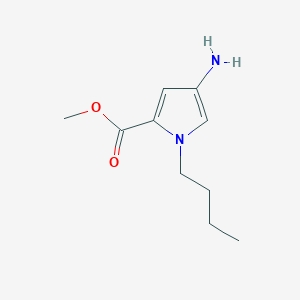 molecular formula C10H16N2O2 B13640897 Methyl 4-amino-1-butyl-1h-pyrrole-2-carboxylate 