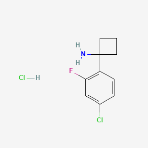 1-(4-Chloro-2-fluorophenyl)cyclobutan-1-amine hydrochloride