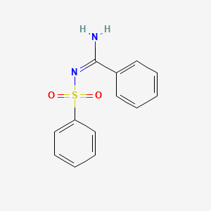 molecular formula C13H12N2O2S B13640910 N'-(benzenesulfonyl)benzenecarboximidamide 