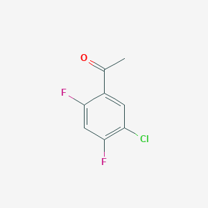 molecular formula C8H5ClF2O B13640930 1-(5-Chloro-2,4-difluorophenyl)ethanone 