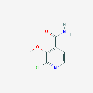 molecular formula C7H7ClN2O2 B13640961 2-Chloro-3-methoxyisonicotinamide 