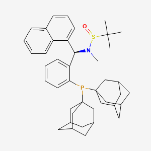 (R)-N-((R)-(2-(Di(adamantan-1-yl)phosphanyl)phenyl)(naphthalen-1-yl)methyl)-N,2-dimethylpropane-2-sulfinamide