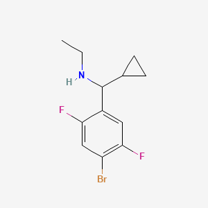 n-((4-Bromo-2,5-difluorophenyl)(cyclopropyl)methyl)ethanamine