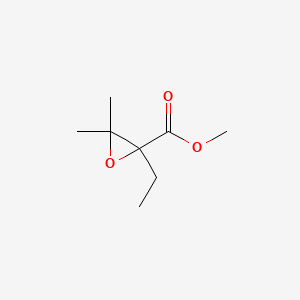 molecular formula C8H14O3 B13640991 Methyl 2-ethyl-3,3-dimethyloxirane-2-carboxylate 