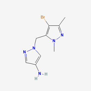 1-((4-Bromo-1,3-dimethyl-1h-pyrazol-5-yl)methyl)-1h-pyrazol-4-amine