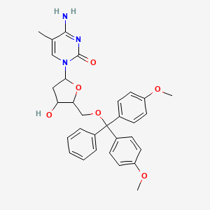 molecular formula C31H33N3O6 B13641001 4-Amino-1-((2R,4S,5R)-5-((bis(4-methoxyphenyl)(phenyl)methoxy)methyl)-4-hydroxytetrahydrofuran-2-yl)-5-methylpyrimidin-2(1H)-one 