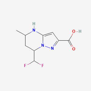 molecular formula C9H11F2N3O2 B1364102 7-(二氟甲基)-5-甲基-4,5,6,7-四氢吡唑并[1,5-a]嘧啶-2-羧酸 CAS No. 725699-03-6