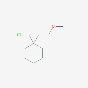 molecular formula C10H19ClO B13641026 1-(Chloromethyl)-1-(2-methoxyethyl)cyclohexane 