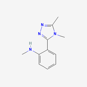 molecular formula C11H14N4 B13641043 2-(4,5-Dimethyl-4h-1,2,4-triazol-3-yl)-N-methylaniline 