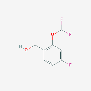 molecular formula C8H7F3O2 B13641088 2-(Difluoromethoxy)-4-fluorobenzyl alcohol 