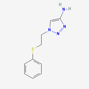 molecular formula C10H12N4S B13641151 1-(2-(Phenylthio)ethyl)-1h-1,2,3-triazol-4-amine 