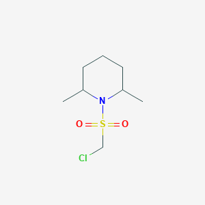 molecular formula C8H16ClNO2S B13641177 1-((Chloromethyl)sulfonyl)-2,6-dimethylpiperidine 