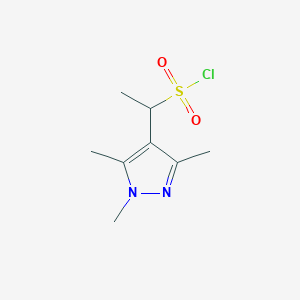 1-(1,3,5-Trimethyl-1h-pyrazol-4-yl)ethane-1-sulfonyl chloride