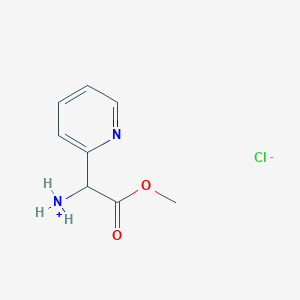 molecular formula C8H11ClN2O2 B13641309 2-Methoxy-2-oxo-1-(pyridin-2-yl)ethan-1-aminium chloride 