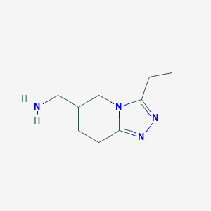 (3-Ethyl-5,6,7,8-tetrahydro-[1,2,4]triazolo[4,3-a]pyridin-6-yl)methanamine