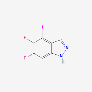 molecular formula C7H3F2IN2 B13641383 5,6-Difluoro-4-iodo-1H-indazole 