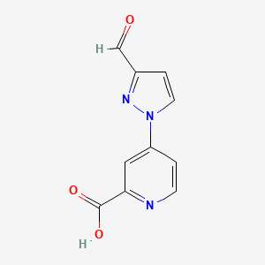 4-(3-formyl-1H-pyrazol-1-yl)pyridine-2-carboxylicacid