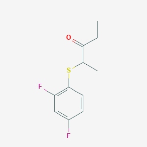 2-((2,4-Difluorophenyl)thio)pentan-3-one