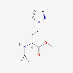 Methyl 2-(cyclopropylamino)-4-(1h-pyrazol-1-yl)butanoate