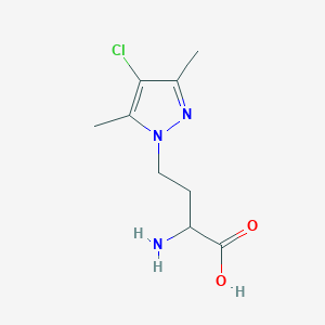 2-Amino-4-(4-chloro-3,5-dimethyl-1h-pyrazol-1-yl)butanoic acid