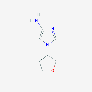 molecular formula C7H11N3O B13641494 1-(Tetrahydrofuran-3-yl)-1h-imidazol-4-amine 