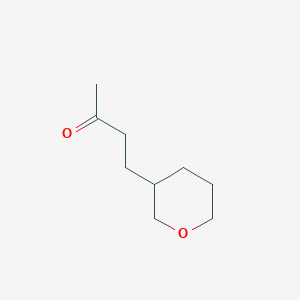 molecular formula C9H16O2 B13641505 4-(Tetrahydro-2h-pyran-3-yl)butan-2-one 