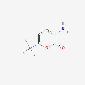 molecular formula C9H13NO2 B13641507 3-Amino-6-tert-butyl-2H-pyran-2-one CAS No. 913623-98-0