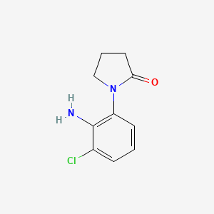 molecular formula C10H11ClN2O B13641508 1-(2-Amino-3-chlorophenyl)pyrrolidin-2-one 