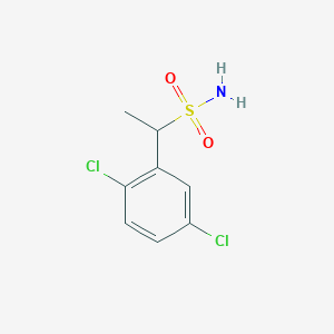 molecular formula C8H9Cl2NO2S B13641546 1-(2,5-Dichlorophenyl)ethane-1-sulfonamide 