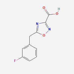 molecular formula C10H7FN2O3 B13641588 5-(3-Fluorobenzyl)-1,2,4-oxadiazole-3-carboxylic acid 