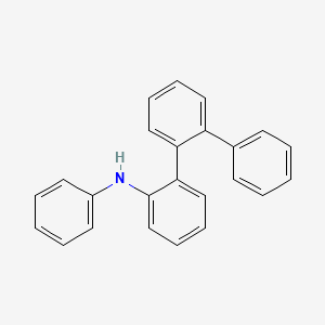 molecular formula C24H19N B13641599 N-phenyl-2-(2-phenylphenyl)aniline 