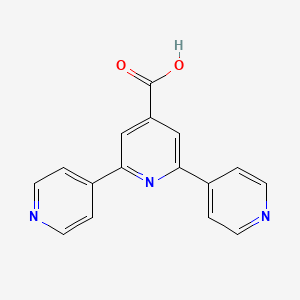 molecular formula C16H11N3O2 B13641612 2,6-dipyridin-4-ylpyridine-4-carboxylic acid 