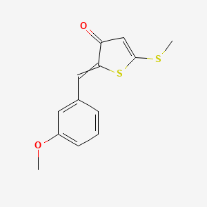 molecular formula C13H12O2S2 B13641631 2-[(3-Methoxyphenyl)methylidene]-5-methylsulfanylthiophen-3-one 