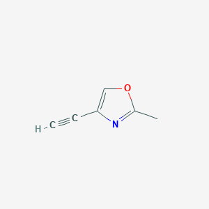 molecular formula C6H5NO B13641639 4-Ethynyl-2-methyl-1,3-oxazole 